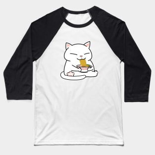 Chubby Cat Ramen Baseball T-Shirt